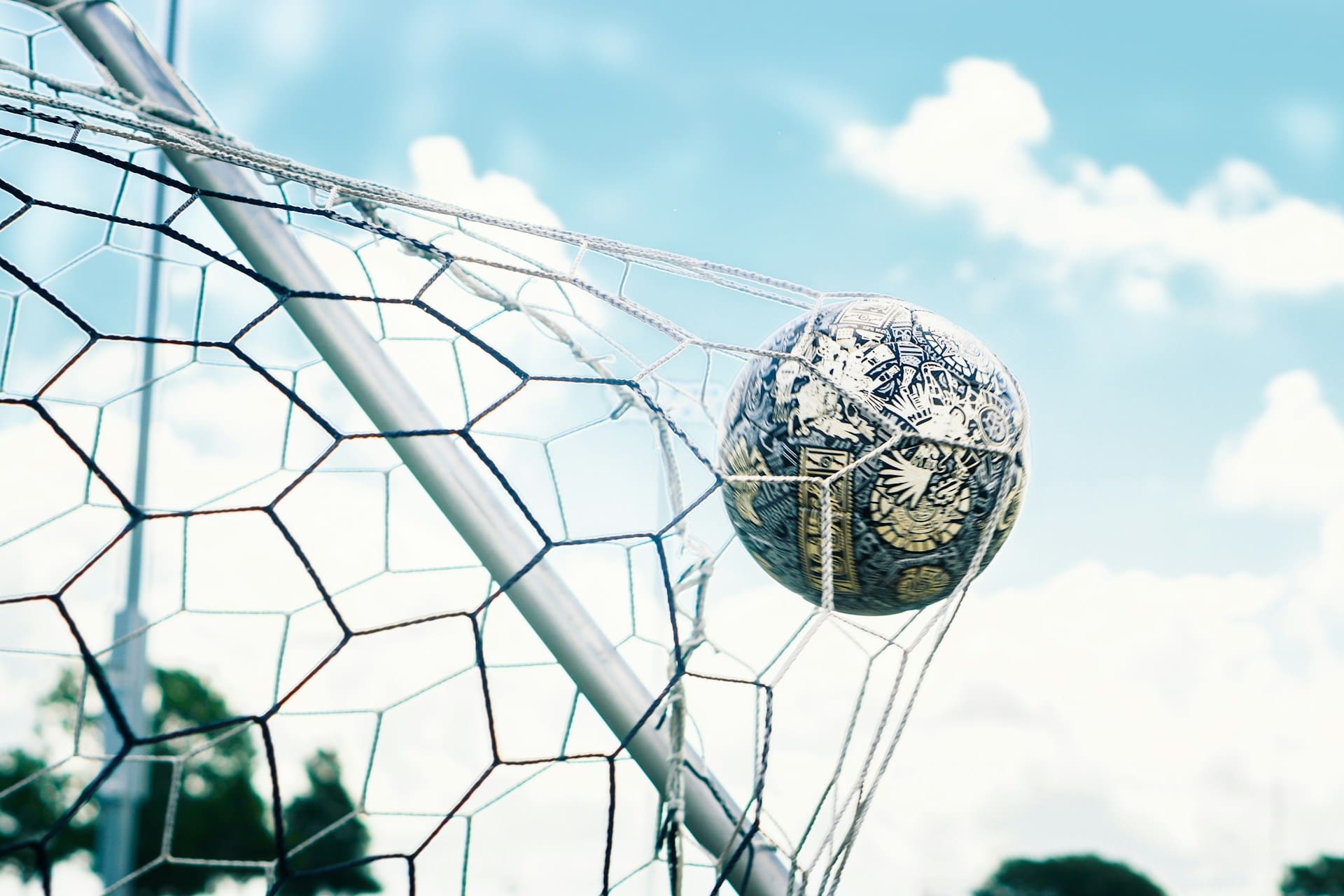 a soccer goal being scored, representing a website conversion